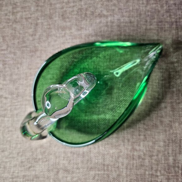 Vintage Glass Swan Emerald Green Dresser Trinket Candy Dish MCM Swan Alpine? - Picture 4 of 7